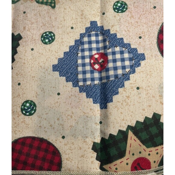 Vintage Napkins Country Button Heart Star Patchwork Gingham Apple Set Of 6 New - Picture 3 of 5